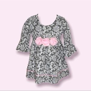 New* pink, gray dress! Size: 5T little girl!
